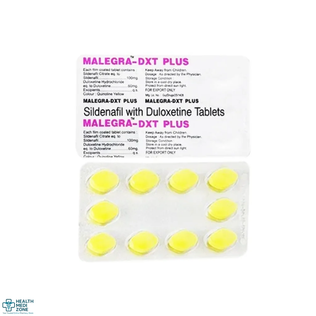 Malegra DXT Plus (Sildenafil + Duloxetine) | Affordable ED & PE Pill | UK, USA, AUS, & Worldwide