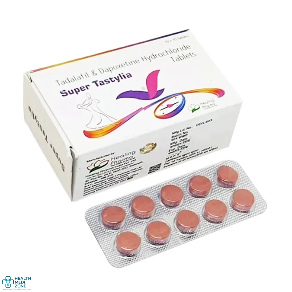 Super Tastylia 100 mg | Buy Tadalafil + Dapoxetine Online | 25% OFF
