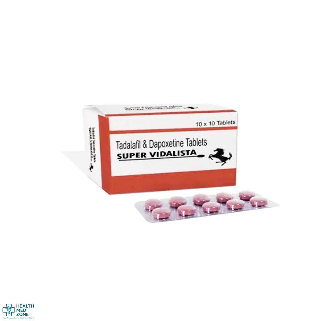 Buy Super Vidalista (Tadalafil+Dapoxetine) Online | 25% OFF | ED & PE Treatment