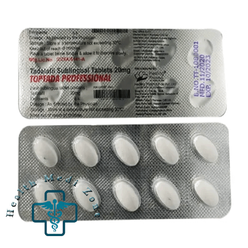 Toptada Professional 20 mg (Tadalafil) | Buy Online | Powerful Solution for ED | 25% OFF