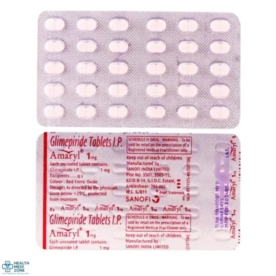 Buy Amaryl M 1 mg Tablet (Metformin + Glimepiride) Online
