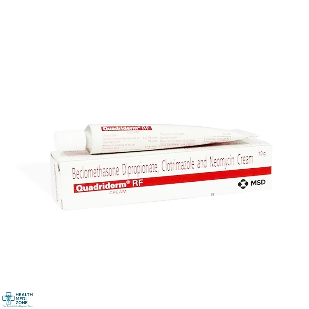Buy Quadriderm Rf Cream (Beclometasone Topical + Clotrimazole Topical + Neomycin Topical) Online